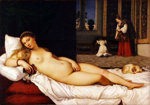 Venus de Urbino, por Tiziano