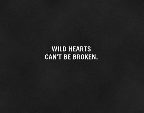 A los corazones salvajes nadie ni nada puede romperlos.