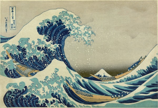"La gran ola de Kanagawa" de  Katsushika Hokusai